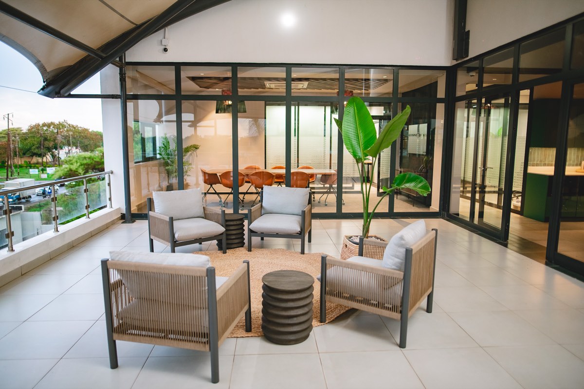 Lounge in an AfricaWorks operated building
